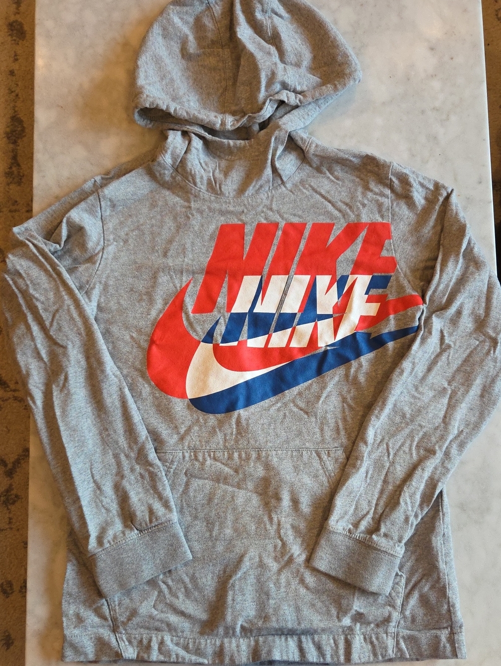 Nike Lightweight Hoodie with Red, White & Blue Logo